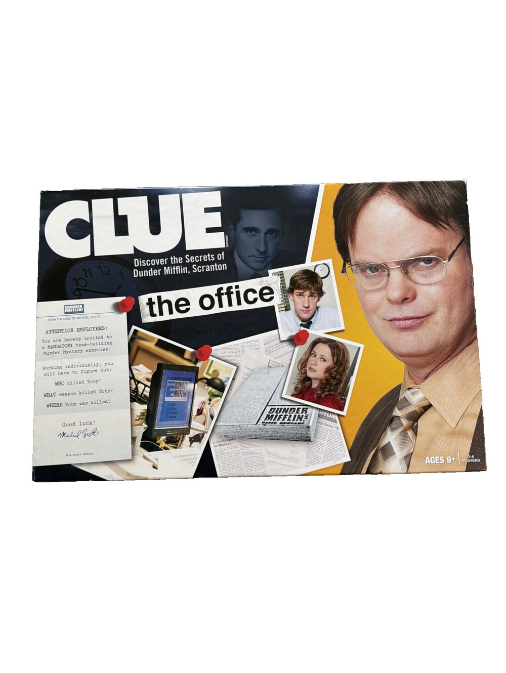 Clue The Office Themed Board Game Complete Game Ages 9+ 3-6 Players